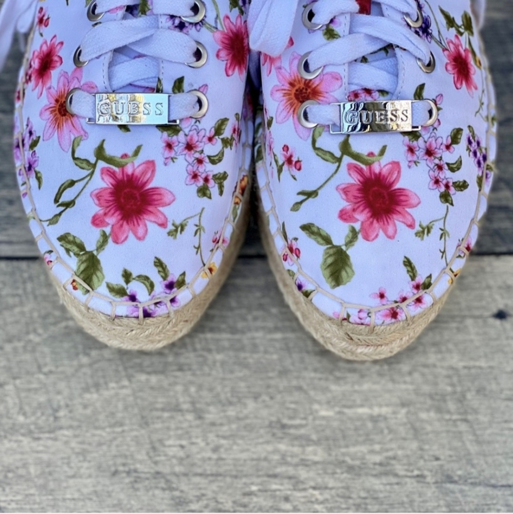 Guess Espardrille Vintage hemp wedge style sneakers - Picture 5 of 8